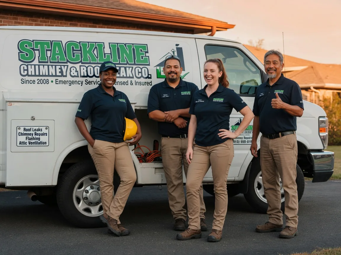 Chimney flashing repair company in Roanoke, TX